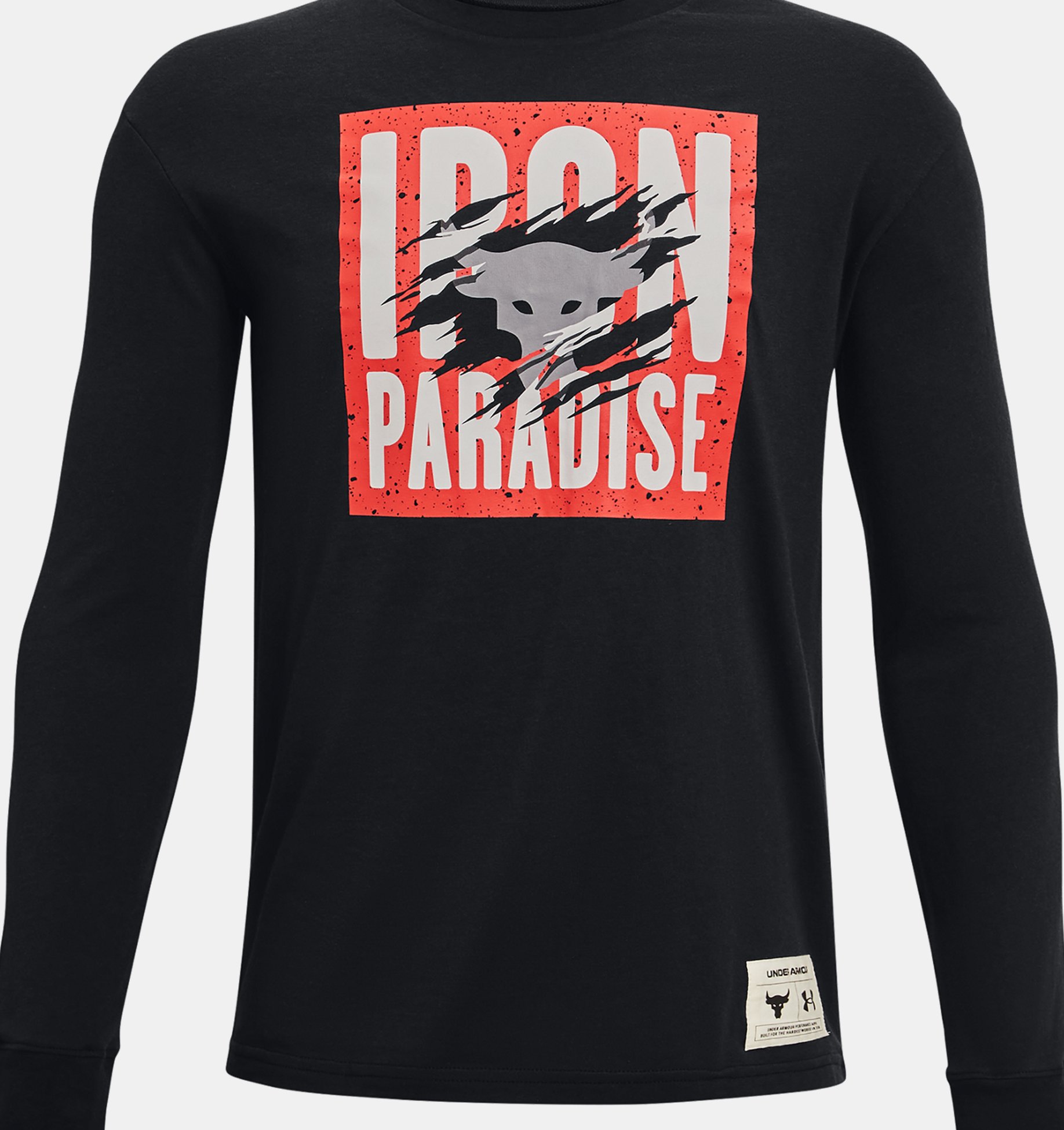 Boys' Project Rock Iron Paradise Long Sleeve, Black, pdpZoomDesktop image number 0